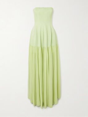 SIMKHAI Sandrine Draped Jersey Bustier Midi Dress